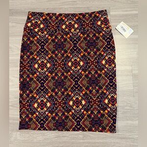 LuLaRoe Cassie Skirt 3XL NWT Geometric Pencil Skirt Multicolor Plus Size